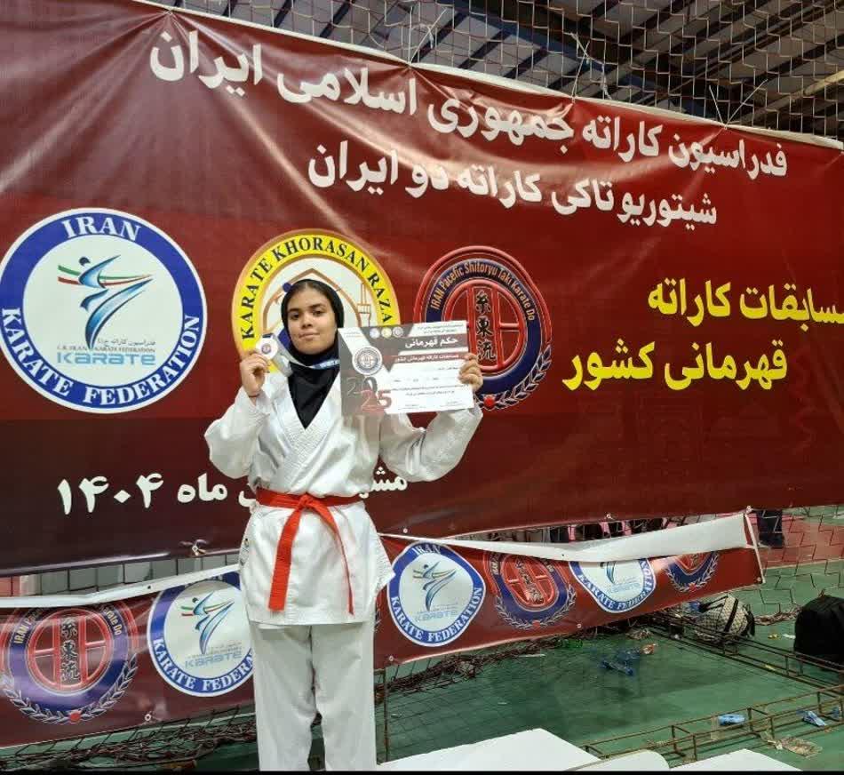 کسب عنوان نايب قهرمانی مسابقات کاراته سبک شیتوریو تاکی قهرمانی کشور